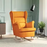 Scaun balansoar, galben închis, 74x90x102 cm, material textil GartenMobel Dekor