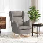Scaun balansoar, gri taupe, 74x90x102 cm, material textil GartenMobel Dekor