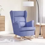 Scaun balansoar, jeans albastru, 74x90x102 cm, material textil GartenMobel Dekor