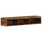 Dulap TV montat pe perete 100x30x19 cm, lemn masiv reciclat GartenMobel Dekor
