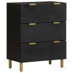 Dulap, negru, 60x33x75 cm, lemn prelucrat GartenMobel Dekor