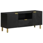Dulap TV, negru, 105x33x46 cm, lemn prelucrat GartenMobel Dekor