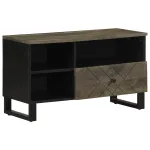 Dulap TV, negru, 80x33x46 cm, lemn masiv de mango GartenMobel Dekor