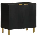 Dulap chiuveta de baie, negru, 62x33x58 cm, lemn prelucrat GartenMobel Dekor