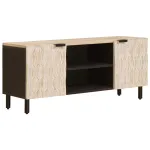 Cabinet TV cu raft cu ușă Finisaj Alb Spălat 105 x 33 x 46 cm GartenMobel Dekor