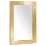 Oglindă pentru baie Pe perete cu oglindă Auriu 50 x 2,5 x 70 cm GartenMobel Dekor