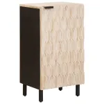 Bufet Finisaj Alb Spălat 40 x 33 x 75 cm Lemn de mango solid GartenMobel Dekor