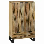 Highboard Maro 60 x 33 x 100 cm Lemn masiv de mango GartenMobel Dekor