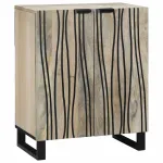 Bufet Alb 60 x 33,5 x 75 cm Lemn de mango solid GartenMobel Dekor