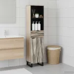 Dulap de Baie Alb 38 x 33 x 160 cm Lemn prelucrat GartenMobel Dekor