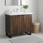 Dulap pentru Chiuveta de Baie cu raft castan 62 x 33 x 58 cm GartenMobel Dekor