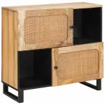 Bufet cu depozitare Maro 80 x 33 x 75 cm Lemn de mango solid GartenMobel Dekor