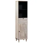 Dulap de Baie cu sertar Alb 38 x 33 x 160 cm Lemn compozit GartenMobel Dekor