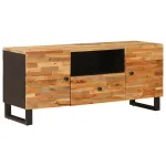 Cabinet TV cu raft Maro 105 x 33 x 46 cm Lemn de mango solid GartenMobel Dekor