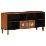 Cabinet TV cu raft castan 100 x 33 x 46 cm Lemn de mango solid GartenMobel Dekor
