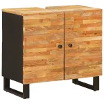 Dulap pentru Chiuveta de Baie cu ușă natural 62 x 33 x 58 cm GartenMobel Dekor