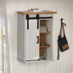Dulap suspendat HALDEN cu ușă glisantă alb 49x22,5x70 cm pin GartenMobel Dekor