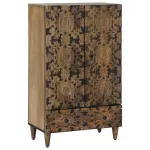 Șifonier Înalt Maro 60 x 33,5 x 100 cm Lemn de mango solid GartenMobel Dekor