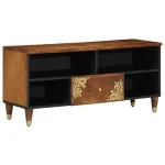 Cabinet TV Maro miere 100 x 33 x 46 cm Lemn de mango solid GartenMobel Dekor