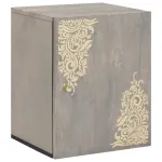 Dulap de perete cu ușă Gri 38 x 33 x 48 cm Lemn de mango solid GartenMobel Dekor