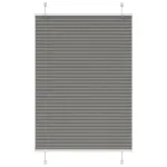 Jaluzea plisată Antracit 100x150 cm Lățime țesătură 99,4 cm GartenMobel Dekor