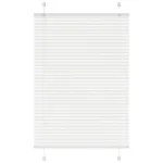 Jaluzea plisată alb 85x100cm Lățime țesătură 84,4 cm poliester GartenMobel Dekor