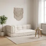 Perna pentru canapea pe palet 3 pcs Crem 120 x 80 x 34 cm GartenMobel Dekor