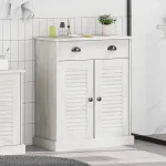 Dulap de Baie cu raft VIGO Alb și Alb Antic 68 x 34 x 80 cm GartenMobel Dekor