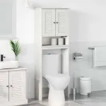 Dulap pentru toaletă VIGO Alb și Alb Antic 60 x 27 x 161 cm GartenMobel Dekor