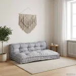 Perna pentru canapea pe palet 2 pcs Gri 120 x 80 x 38 cm GartenMobel Dekor