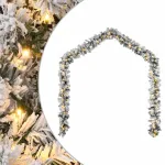 Ghirlandă de Crăciun cu lumini LED, verde, 20 m, PVC GartenMobel Dekor