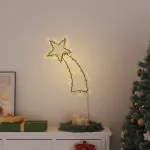 Lumini Crăciun Siluetă stea căzătoare 80 LED-uri alb cald GartenMobel Dekor