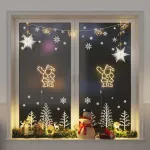 Lumini de Crăciun Siluetă Moș Crăciun 2 buc 35 LED-uri Alb Cald GartenMobel Dekor