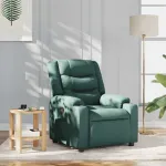 Fotoliu rabatabil, verde închis, material textil GartenMobel Dekor