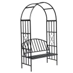 Pergolă de trandafiri pentru grădină cu banchetă  GartenMobel Dekor