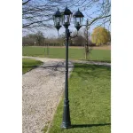 Felinar Brighton cu 3 brațe 230 cm Verde închis/Negru GartenMobel Dekor