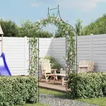 Arcadă de grădină plante cățărătoare vârf ascuţit verde închis  GartenMobel Dekor