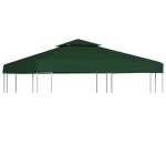 Copertină rezervă acoperiș pavililion, verde, 3x3 m, 310 g/m² GartenMobel Dekor
