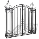 Poartă de grădină ornamentală, fier forjat, 122 x 20,5 x 134 cm   GartenMobel Dekor
