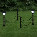 Stâlpi cu felinar cu LEDuri și lanțuri GartenMobel Dekor