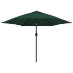 Umbrelă de soare cu stâlp din oțel 3 m, Verde GartenMobel Dekor