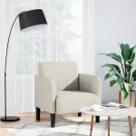 Canapea Scaun cu Cotiere Crem 54 cm Catifea GartenMobel Dekor