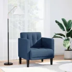 Canapea Scaun cu cotiere, albastru, 53 cm, textil GartenMobel Dekor