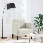 Canapea Scaun cu cotiere, crem, 53 cm, catifea GartenMobel Dekor