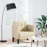 Canapea Scaun cu cotiere, crem, 53 cm, textil GartenMobel Dekor