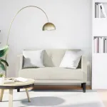 Canapea loveseat, crem, 111 cm, catifea GartenMobel Dekor