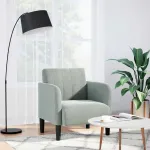 Canapea scaun cu cotiere Gri deschis 54 cm catifea GartenMobel Dekor