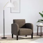 Canapea scaun cu cotiere Gri închis 54 cm piele artificială GartenMobel Dekor