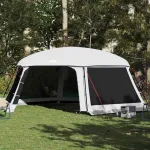 Cort de piscină cu pereți detașabili și plasă gri 670x590 cm GartenMobel Dekor