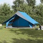 Cort de Familie cu acoperiș Albastru și Gri 315 x 286 x 200 cm GartenMobel Dekor